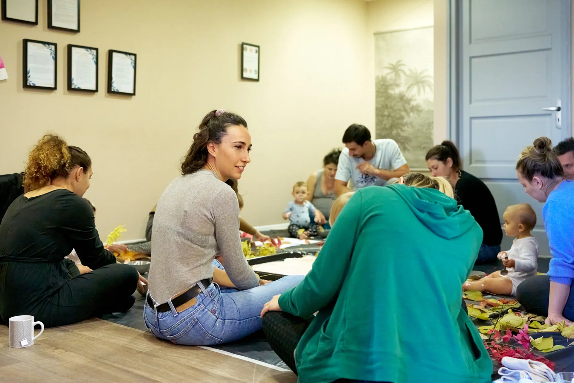 Chloé Morin pendant un atelier de groupe